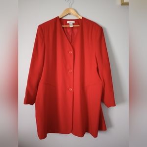 Basic blazer Justin Taylor  red  size 24W Excellent Condition   Casual  Vintage